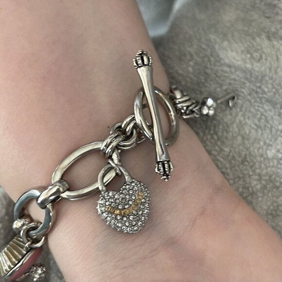 Juicy Couture Charm Bracelet Lipstick Scottie Dog Bling Y2K 90s Pink Mean Girls - Picture 11 of 16